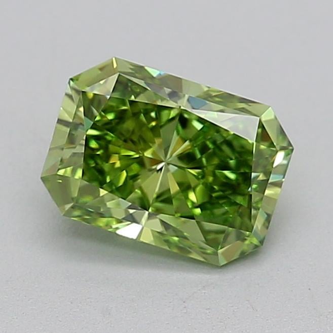 1.01 Ct. Fancy Vivid  Green Radiant Lab Grown Diamond