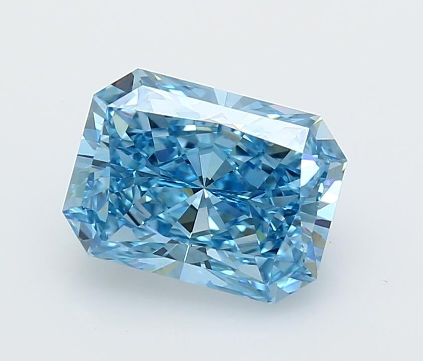 3.07 Ct. Fancy Vivid  Blue Radiant Lab Grown Diamond