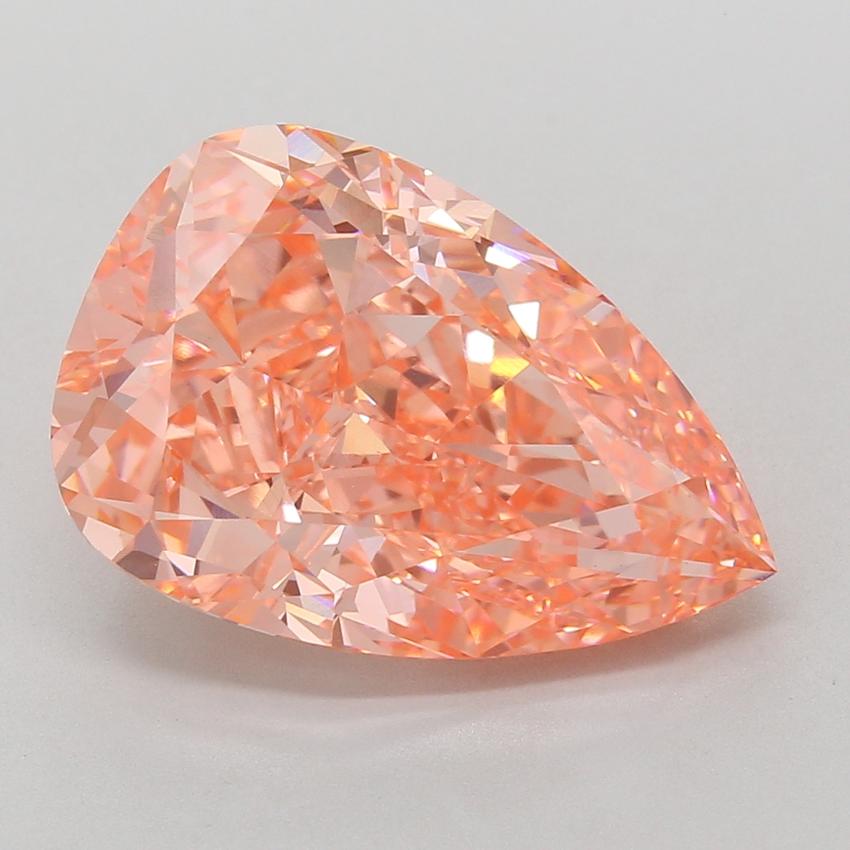 10.10 Ct. Fancy Vivid Pink Pear Lab Grown Diamond