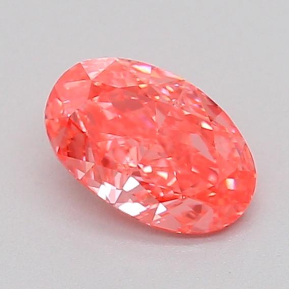 0.33 Ct. Fancy Vivid  Pink Oval Lab Grown Diamond