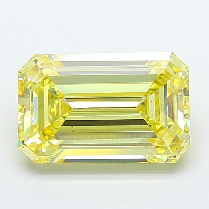 6.15 Ct. Fancy Yellow Emerald Lab Grown Diamond