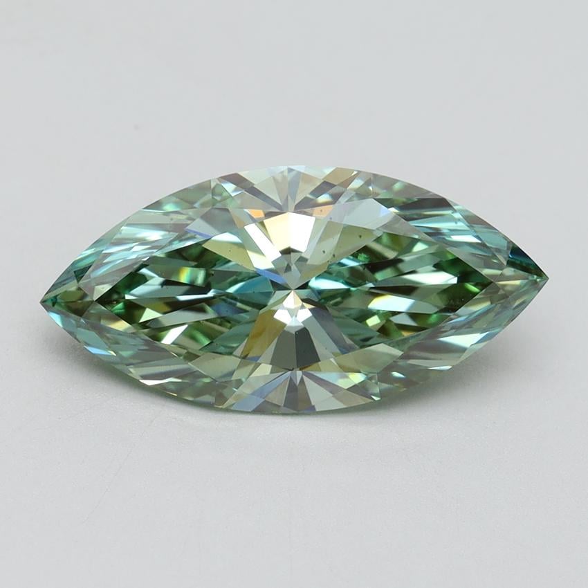 3.00 Ct. Fancy Vivid Pacific Green Marquise Lab Grown Diamond