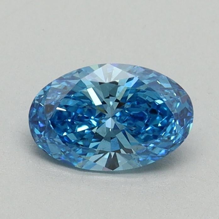 0.57 Ct. Fancy Vivid Blue Oval Lab Grown Diamond