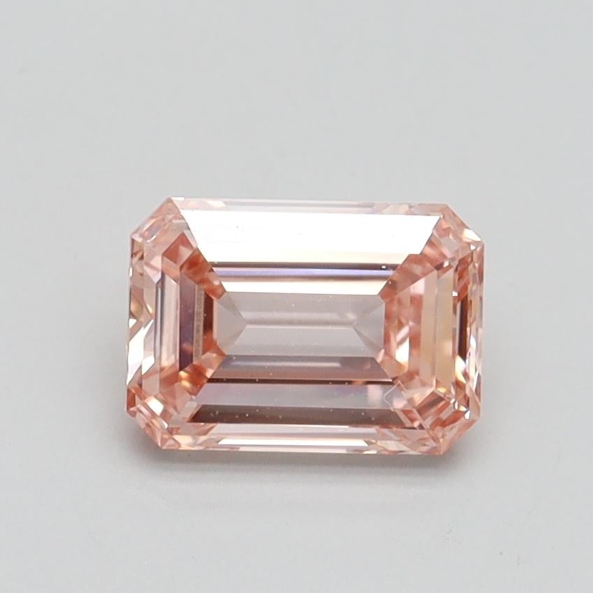 1.01 Ct. Fancy Intense Orangy Pink Emerald Lab Grown Diamond