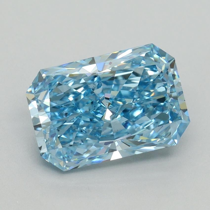 3.01 Ct. Fancy Vivid Blue Radiant Lab Grown Diamond