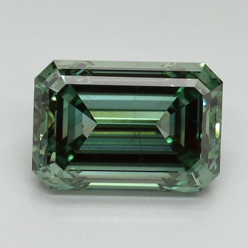 3.13 Ct. Fancy Vivid Green Emerald Lab Grown Diamond