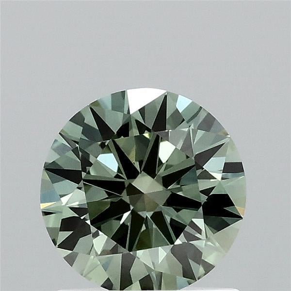 1.04 Ct. Fancy Vivid  Green Round Lab Grown Diamond
