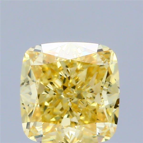 1.38 Ct. Fancy Vivid Yellow Cushion Lab Grown Diamond