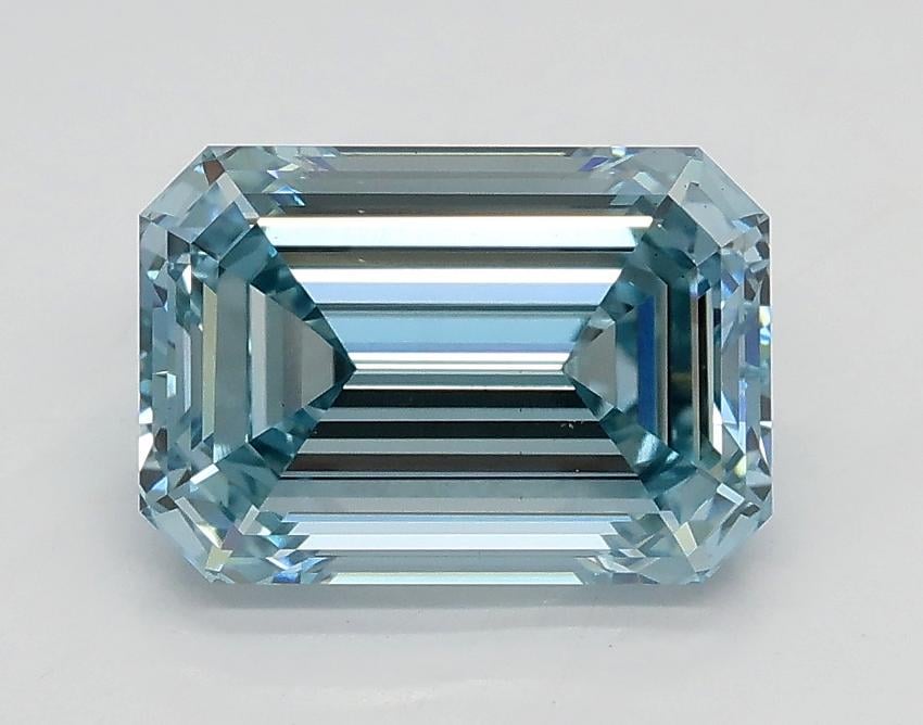 2.01 Ct. Fancy Intense Blue Emerald Lab Grown Diamond