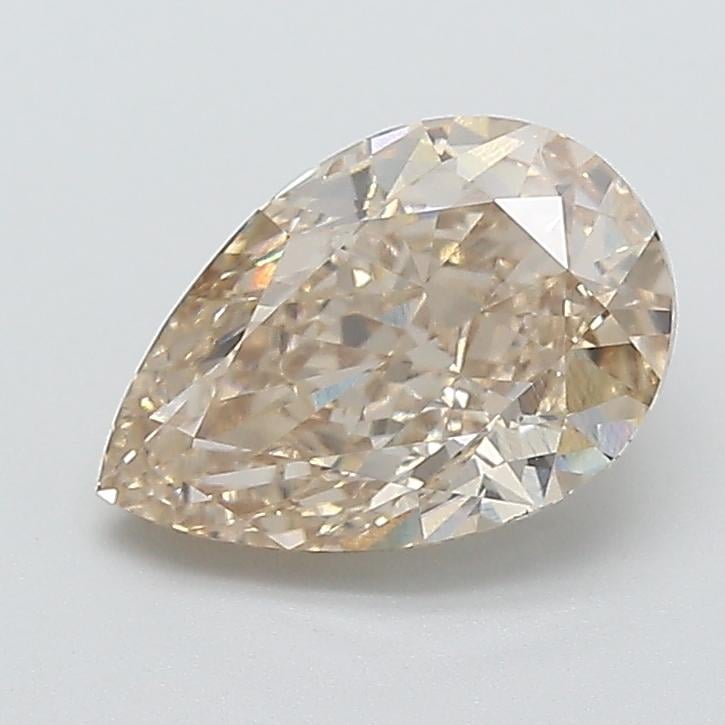 2.07 Ct. Very Light  Brown Pear Lab Grown Diamond