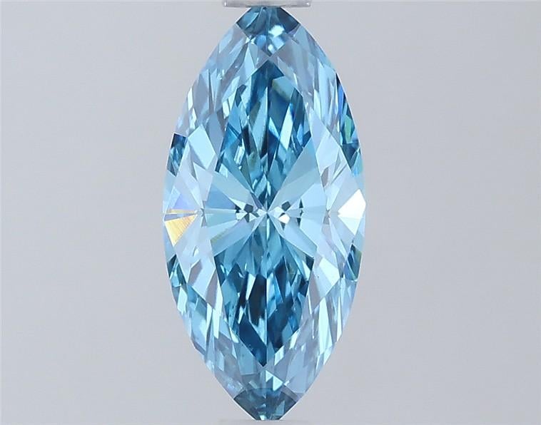 0.68 Ct. Fancy Vivid Blue Marquise Lab Grown Diamond