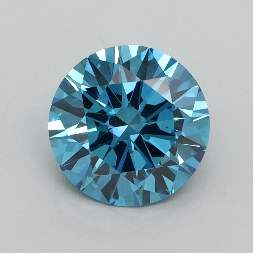 1.64 Ct. Fancy Vivid Blue Round Lab Grown Diamond