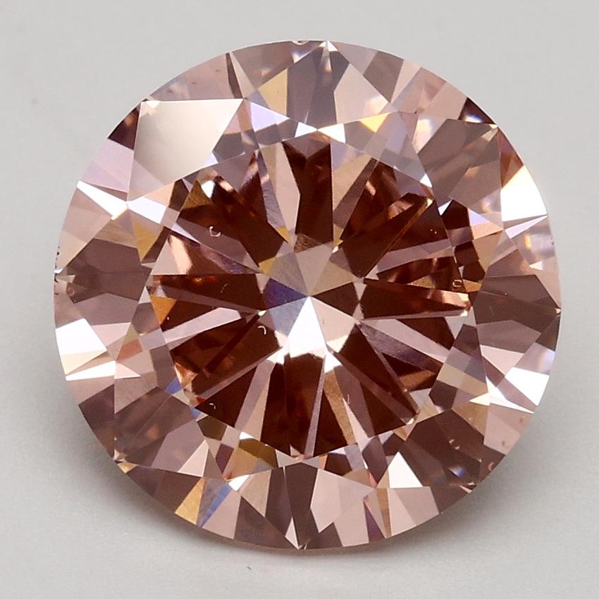 3.01 Ct. Fancy Intense Pink Round Lab Grown Diamond