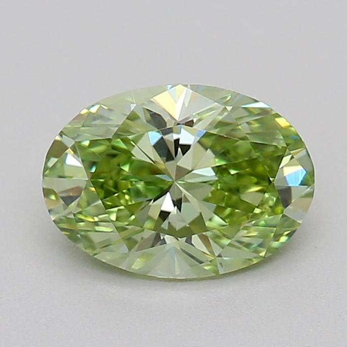 0.56 Ct. Fancy Vivid Green Oval Lab Grown Diamond
