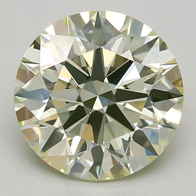 2.07 Ct. Light Green Round Lab Grown Diamond