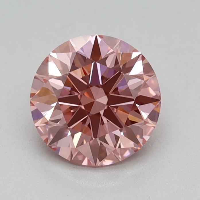 0.60 Ct. Fancy Vivid Pink Round Lab Grown Diamond