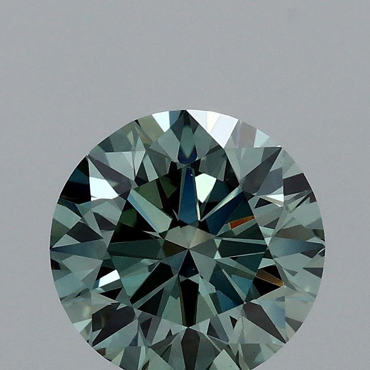 1.50 Ct. Fancy Vivid Green Round Lab Grown Diamond