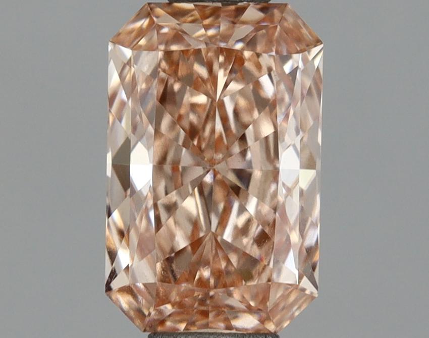 1.04 Ct. Fancy Intense Brownish Pink Radiant Lab Grown Diamond