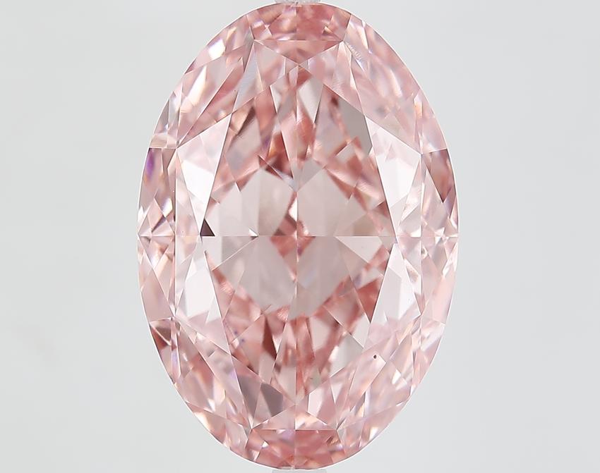 14.24 Ct. Fancy Vivid Pink Oval Lab Grown Diamond