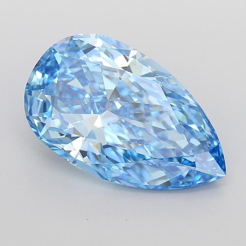 8.50 Ct. Fancy Vivid Blue Pear Lab Grown Diamond