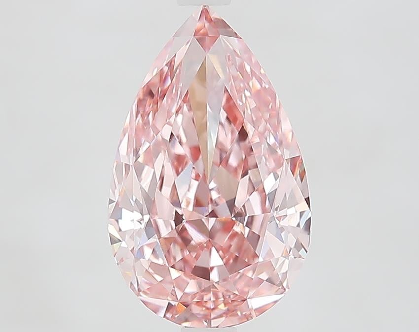 3.60 Ct. Fancy Vivid Pink Pear Lab Grown Diamond