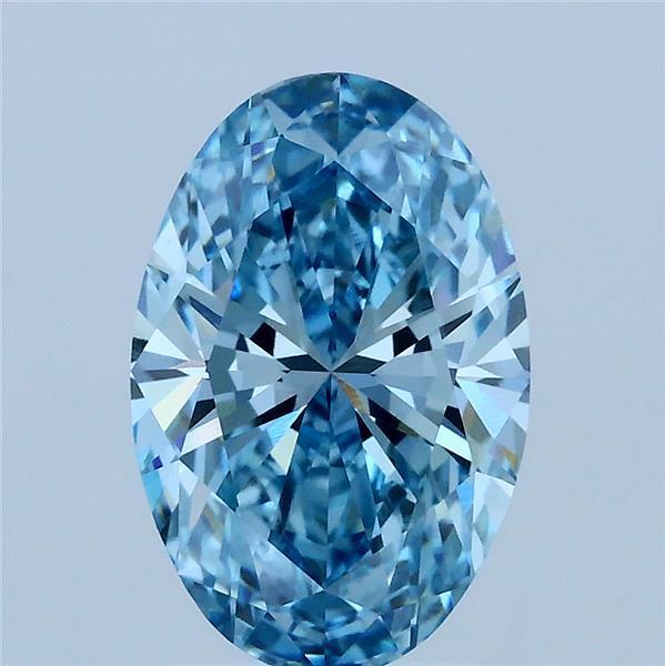 2.16 Ct. Fancy Vivid Blue Oval Lab Grown Diamond