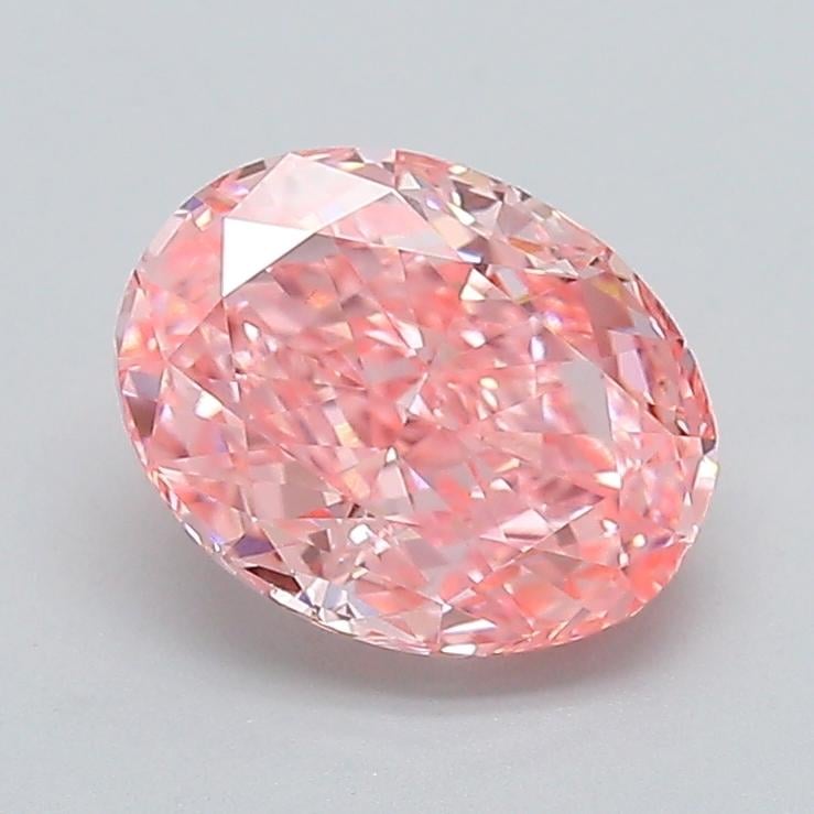 2.08 Ct. Fancy Vivid  Pink Oval Lab Grown Diamond