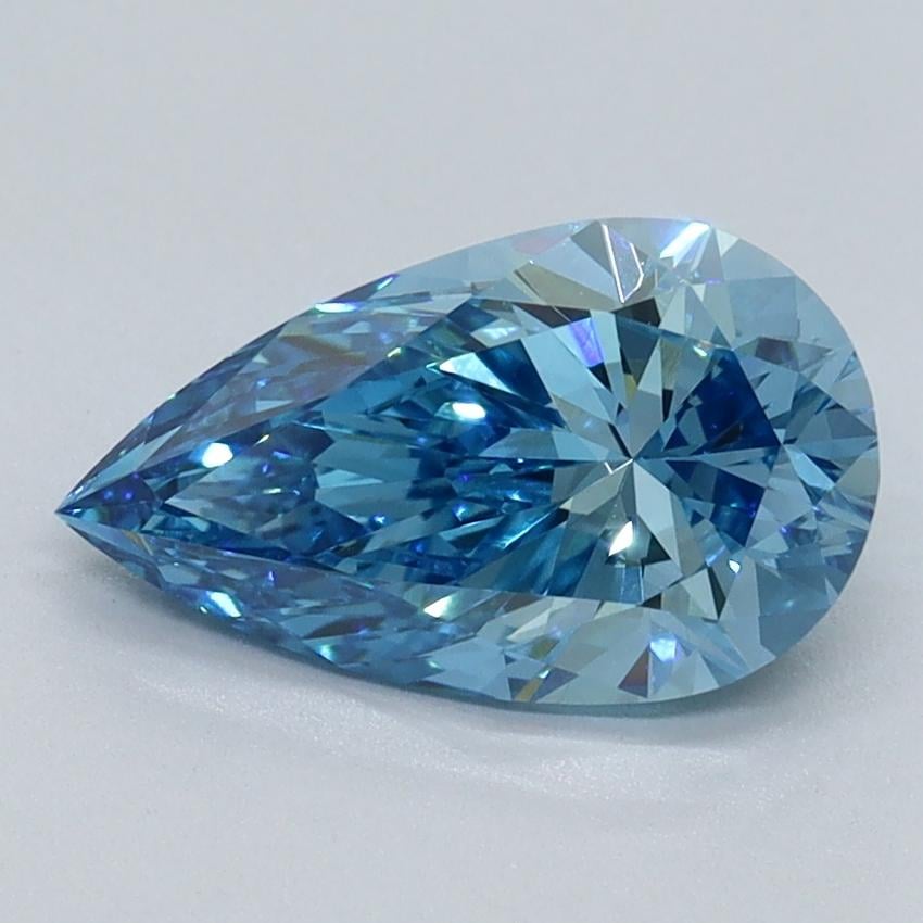 1.50 Ct. Fancy Vivid Blue Pear Lab Grown Diamond