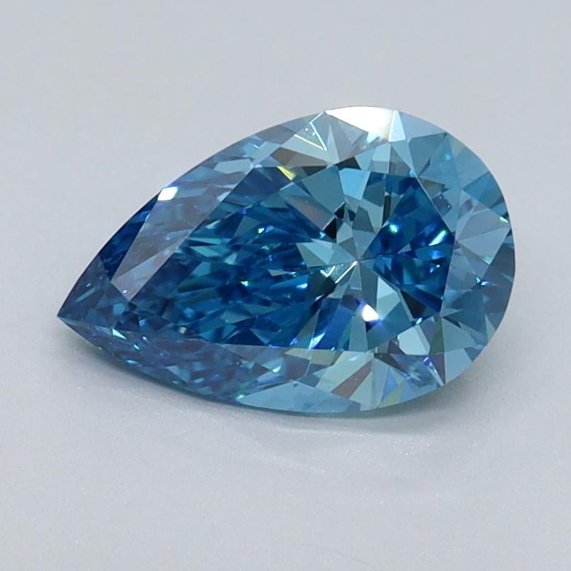 1.00 Ct. Fancy Vivid Blue Pear Lab Grown Diamond