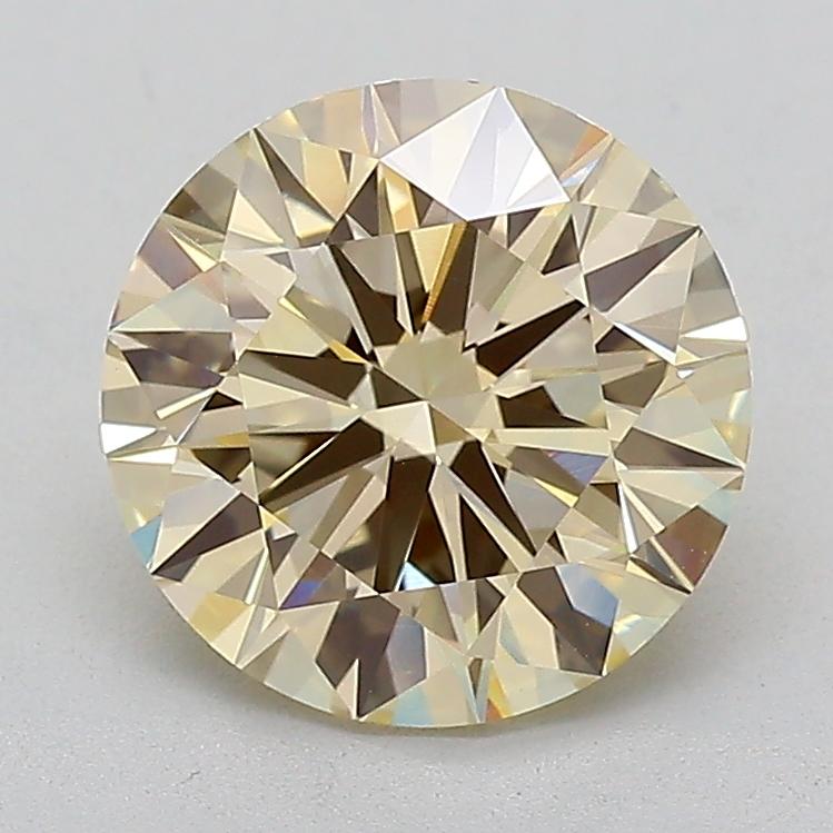 3.08 Ct. Fancy Yellow Round Lab Grown Diamond