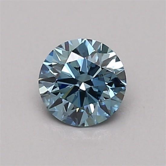 0.40 Ct. Fancy Vivid Blue Round Lab Grown Diamond