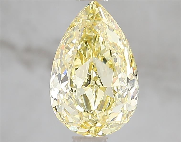 2.01 Ct. Fancy Vivid Yellow Pear Lab Grown Diamond