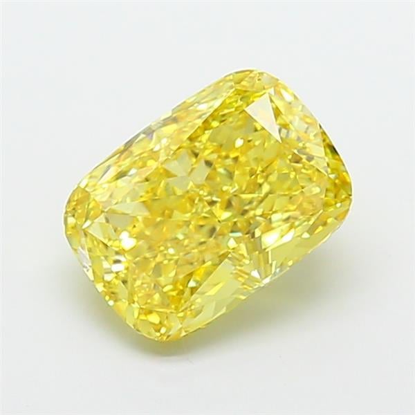 3.53 Ct. Fancy Intense Yellow Cushion Lab Grown Diamond