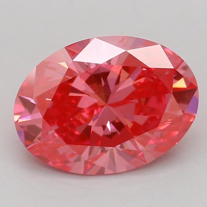 1.34 Ct. Fancy Vivid Pink Oval Lab Grown Diamond