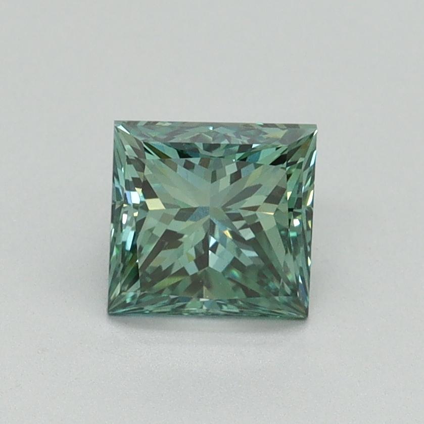 1.01 Ct. Fancy Vivid Green Princess Lab Grown Diamond
