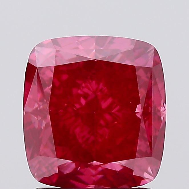 2.01 Ct. Fancy Vivid Pink Cushion Lab Grown Diamond