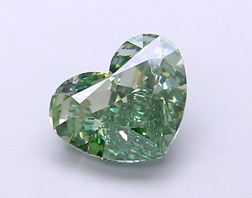 2.00 Ct. Fancy Vivid Green Heart Lab Grown Diamond