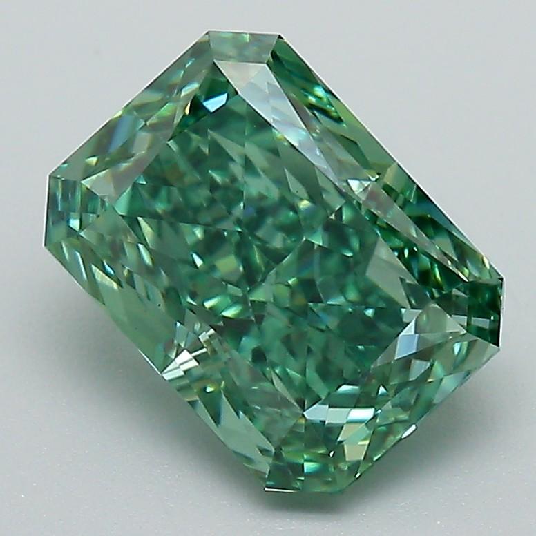 2.36 Ct. Fancy Vivid Green Radiant Lab Grown Diamond