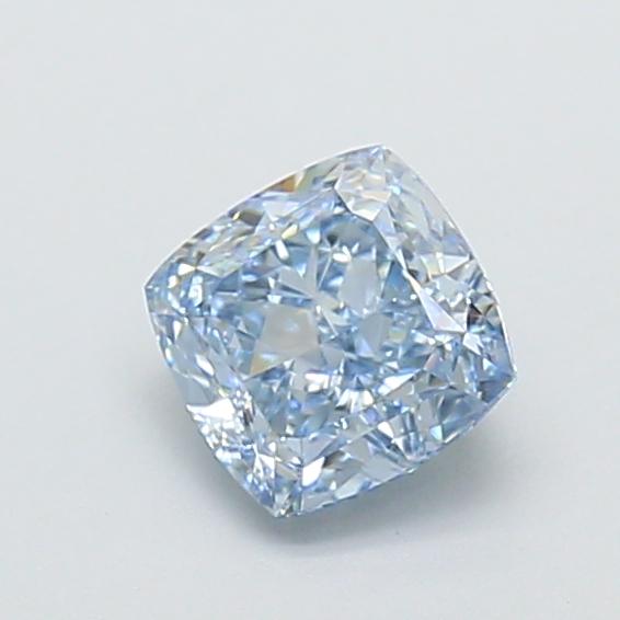 1.27 Ct. Fancy Vivid Blue Cushion Lab Grown Diamond