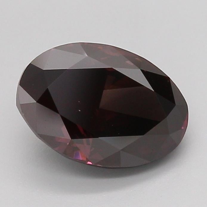 2.58 Ct. Fancy Dark Pink Oval Lab Grown Diamond