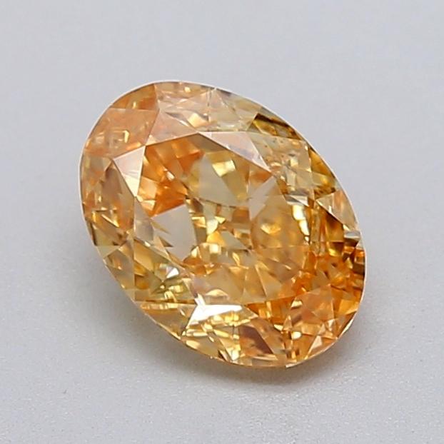 1.02 Ct. Fancy Intense Yellow Orange Oval Lab Grown Diamond