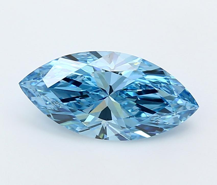 2.01 Ct. Fancy Vivid  Blue Marquise Lab Grown Diamond