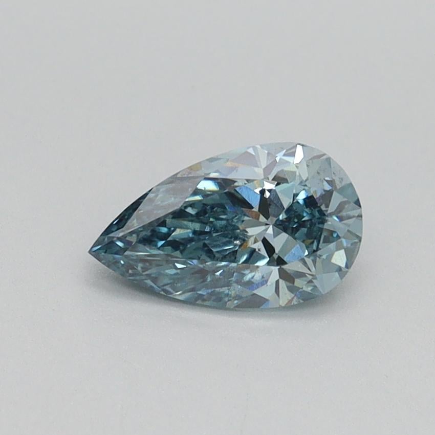 0.60 Ct. Fancy Intense Green Blue Pear Lab Grown Diamond