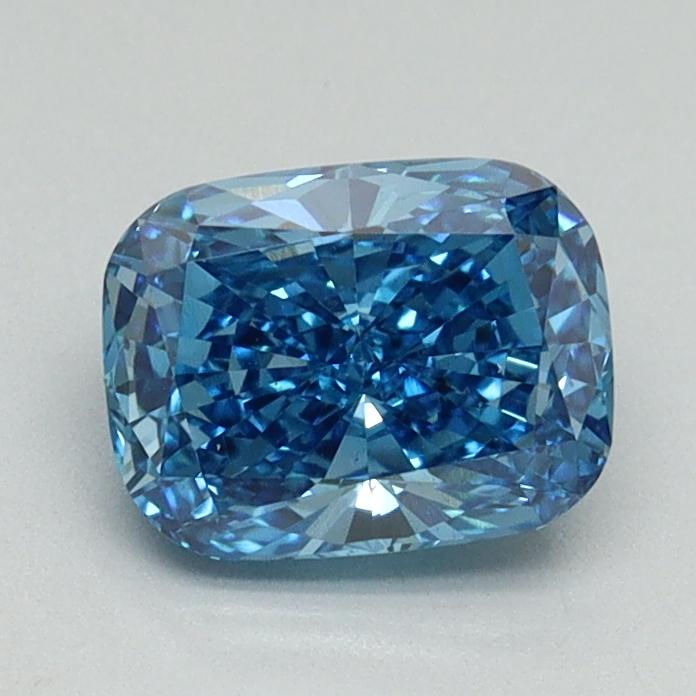 1.00 Ct. Fancy Vivid Blue Cushion Lab Grown Diamond