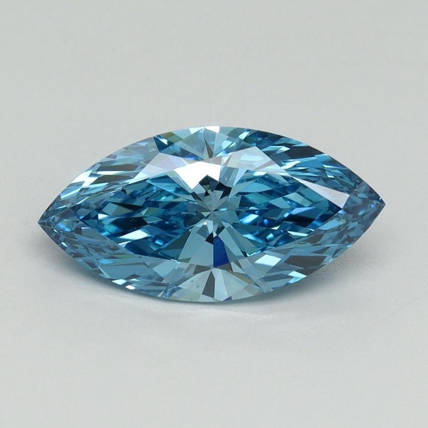 1.64 Ct. Fancy Vivid Blue Marquise Lab Grown Diamond