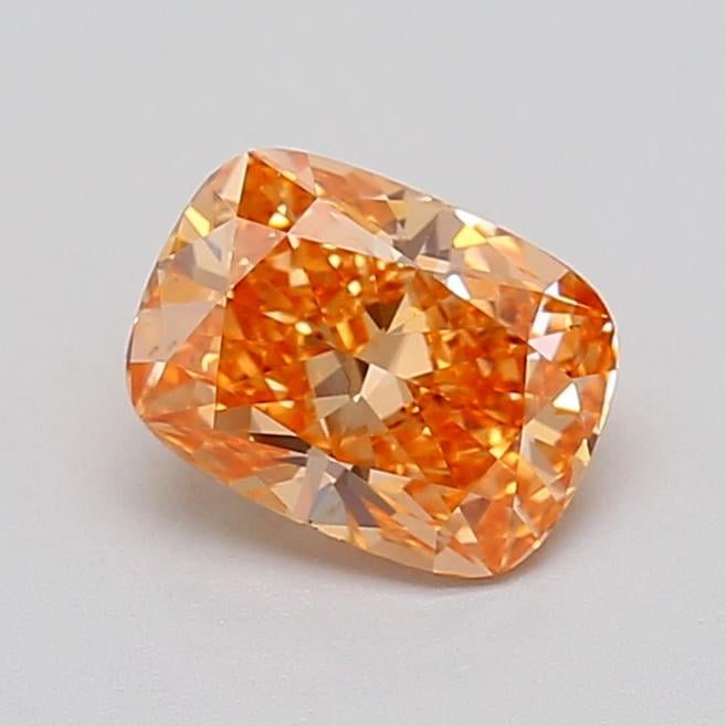 1.01 Ct. Fancy Vivid Yellowish Orange Cushion Lab Grown Diamond