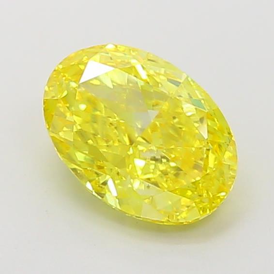 1.51 Ct. Fancy Vivid Yellow Oval Lab Grown Diamond