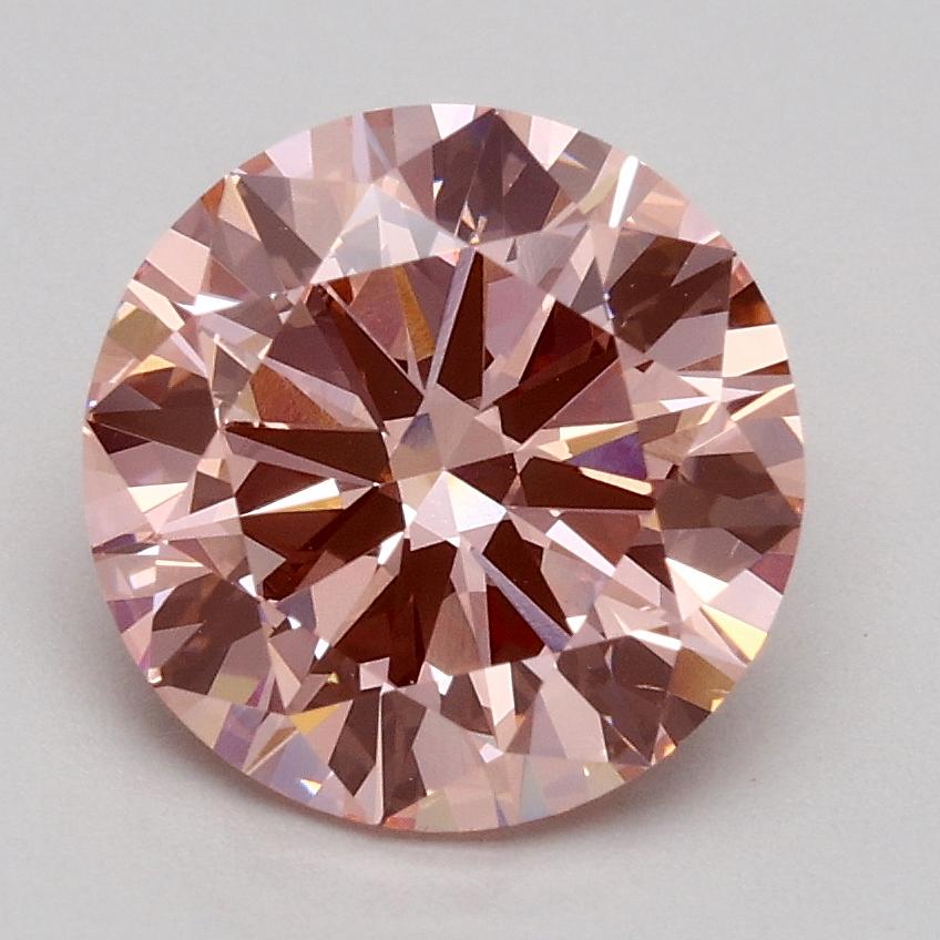 1.80 Ct. Fancy Intense Pink Round Lab Grown Diamond