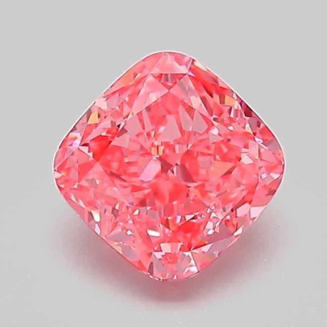 1.06 Ct. Fancy Vivid Pink Cushion Lab Grown Diamond