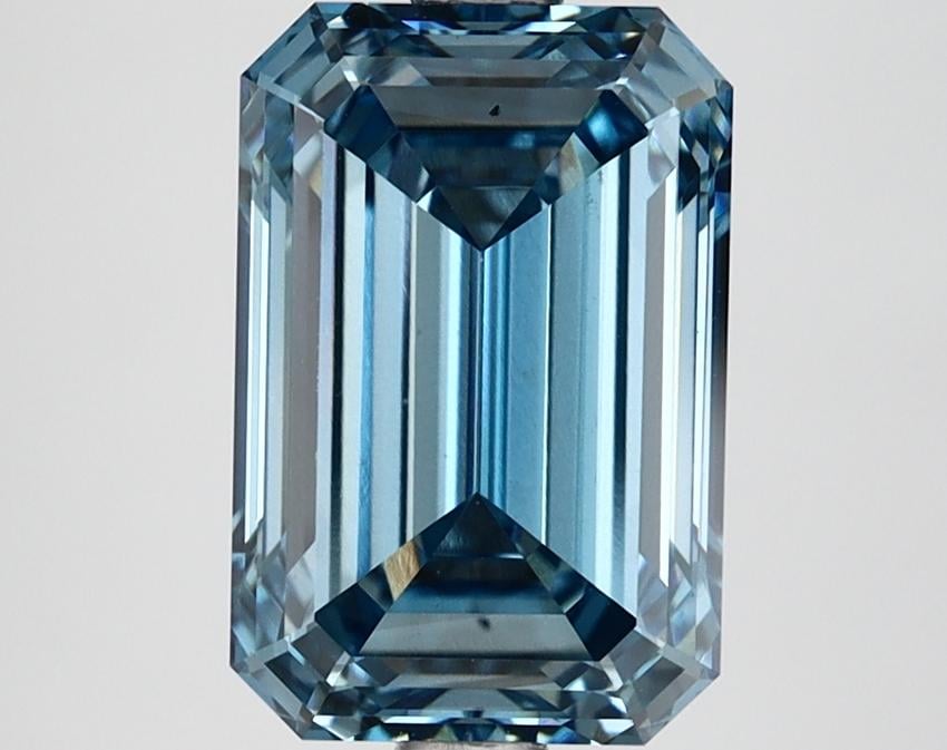 3.08 Ct. Fancy Vivid Blue Emerald Lab Grown Diamond